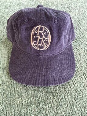 Revolve Purple Corduroy Baseball Cap With Embroidered Logo Adjustable Strap One
